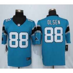 Nike Limited Carolina Panthers #88 Olsen Blue Stitched NFL Jersey