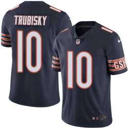 Nike Limited Chicago Bears #10 Mitchell Trubisky Navy Color Rush Jersey Dingwo