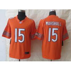 Nike Limited Chicago Bears #15 Marshall Orange Jerseys