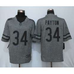 Nike Limited Chicago Bears #34 Payton Gray Men\'s Stitched Gridiron Gray Jersey