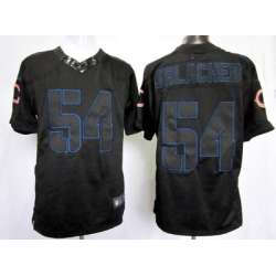 Nike Limited Chicago Bears #54 Brian Urlacher Black Impact Jerseys