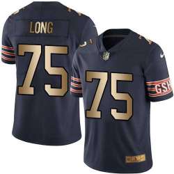 Nike Limited Chicago Bears #75 Kyle Long Navy Gold Color Rush Jersey Dingwo