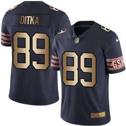 Nike Limited Chicago Bears #89 Mike Ditka Gold Color Rush Jersey Dingwo