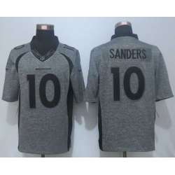 Nike Limited Denver Broncos #10 Sanders Men\'s Stitched Gridiron Gray Jerseys