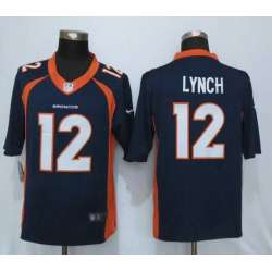 Nike Limited Denver Broncos #12 Lynch Navy Blue Men's Stitched NFL Jersey