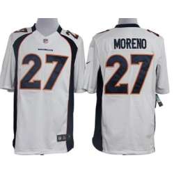 Nike Limited Denver Broncos #27 Knowshon Moreno White Jerseys