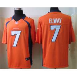 Nike Limited Denver Broncos #7 Elway Orange Jerseys