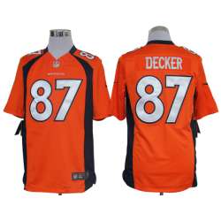 Nike Limited Denver Broncos #87 Eric Decker Orange Jerseys