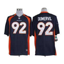 Nike Limited Denver Broncos #92 Elvis Dumervil Blue Jerseys