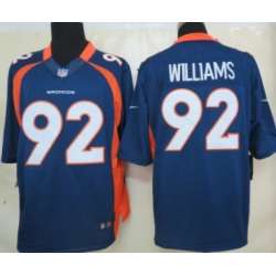 Nike Limited Denver Broncos #92 Sylvester Williams Blue Jerseys