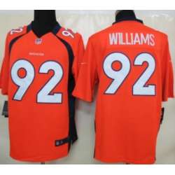 Nike Limited Denver Broncos #92 Sylvester Williams Orange Jerseys