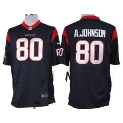 Nike Limited Houston Texans #80 Andre Johnson Blue Jerseys