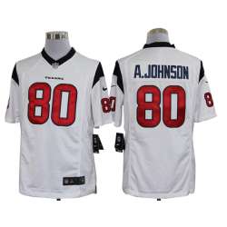 Nike Limited Houston Texans #80 Andre Johnson White Jerseys