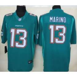 Nike Limited Miami Dolphins #13 Dan Marino 2013 Green Jerseys