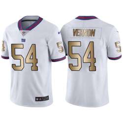Nike Limited New York Giants #54 Olivier Vernon White Gold Color Rush Jersey Dingwo