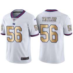 Nike Limited New York Giants #56 Lawrence Taylor White Gold Color Rush Jersey Dingwo