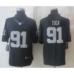 Nike Limited Oakland Raiders #91 Tuck Black Jerseys