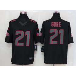 Nike Limited San Francisco 49ers #21 Gore Impact Black Jerseys
