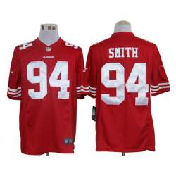 Nike Limited San Francisco 49ers #94 Justin Smith Red Jerseys