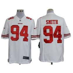 Nike Limited San Francisco 49ers #94 Justin Smith White Jerseys