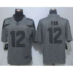 Nike Limited Seattle Seahawks #12 Fan Men's Stitched Gridiron Gray Jerseys