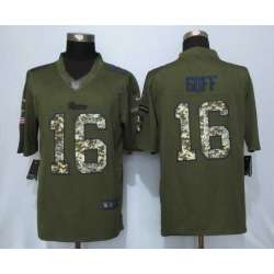 Nike Limited St. Louis Rams #16 Goff Green Salute To Service Stitched NFL Jersey