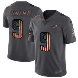 Nike Lions 9 Matthew Stafford 2019 Salute To Service USA Flag Fashion Limited Jersey Dyin