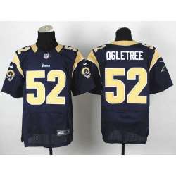 Nike Los Angeles Rams #52 Ogletree Navy Blue Team Color Stitched NFL Elite Jersey DingZhi