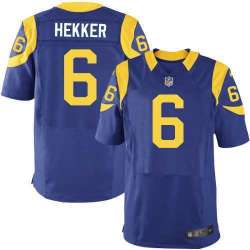 Nike Los Angeles Rams #6 Hekker Royal Blue Alternate Team Color Stitched NFL Elite Jersey DingZhi