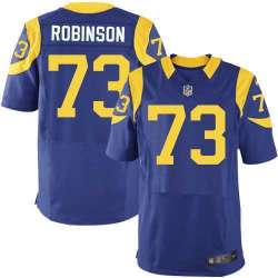 Nike Los Angeles Rams #73 Robinson Royal Blue Alternate Team Color Stitched NFL Elite Jersey DingZhi