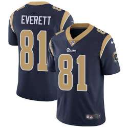 Nike Los Angeles Rams #81 Gerald Everett Navy Blue Team Color NFL Vapor Untouchable Limited Jersey