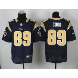 Nike Los Angeles Rams #89 Cook 2014 Navy Blue Team Color Stitched NFL Elite Jersey DingZhi