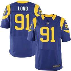 Nike Los Angeles Rams #91 Long Royal Blue Alternate Team Color Stitched NFL Elite Jersey DingZhi