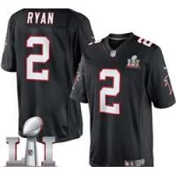 Nike Matt Ryan Youth Black Limited Jersey #2 NFL Alternate Atlanta Falcons Super Bowl LI 51