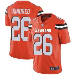 Nike Men & Women & Youth Browns 26 Derrick Kindred Orange Alternate NFL Vapor Untouchable Limited Jersey