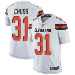 Nike Men & Women & Youth Browns 31 Nick Chubb White NFL Vapor Untouchable Limited Jersey