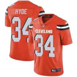 Nike Men & Women & Youth Browns 34 Carlos Hyde Orange NFL Vapor Untouchable Limited Jersey