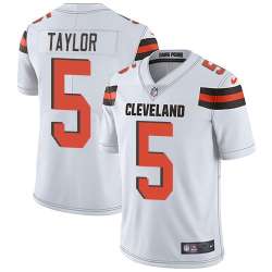 Nike Men & Women & Youth Browns 5 Tyrod Taylor White NFL Vapor Untouchable Limited Jersey