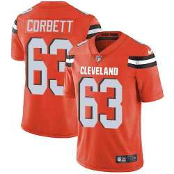 Nike Men & Women & Youth Browns 63 Austin Corbett Orange NFL Vapor Untouchable Limited Jersey