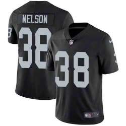 Nike Men & Women & Youth Raiders 38 Nick Nelson Black NFL Vapor Untouchable Limited Jersey