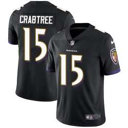 Nike Men & Women & Youth Ravens 15 Michael Crabtree Black Alternate NFL Vapor Untouchable Limited Jersey
