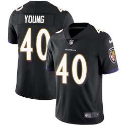 Nike Men & Women & Youth Ravens 40 Kenny Young Black Alternate NFL Vapor Untouchable Limited Jersey