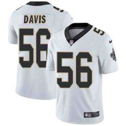 Nike Men & Women & Youth Saints 56 DeMario Davis White NFL Vapor Untouchable Limited Jersey