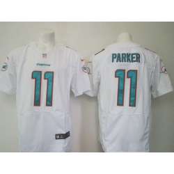 Nike Miami Dolphins #11 DeVante Parker White Elite Jerseys