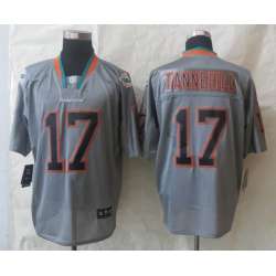 Nike Miami Dolphins #17 Tannehill Lights Out Grey Elite Jerseys