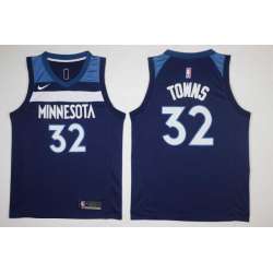 Nike Minnesota Timberwolves #32 Karl-Anthony Towns Navy Stitched NBA Jersey