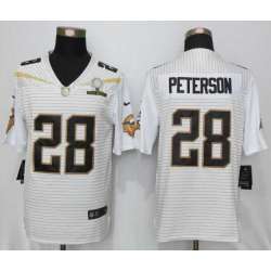 Nike Minnesota Vikings #28 Peterson 2016 Pro Bowl White Elite Stitched NFL Jersey