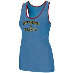 Nike New Orleans Saints Heart x26 Soul Tri-Blend Racerback stretch Tank Top L.Blue