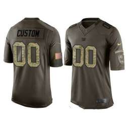 Nike New York Giants Customized Men\'s Olive Camo Salute To Service Veterans Day Limited Jersey