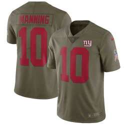 Nike New York Giants #10 Eli Manning Olive Salute To Service Limited Jersey DingZhi